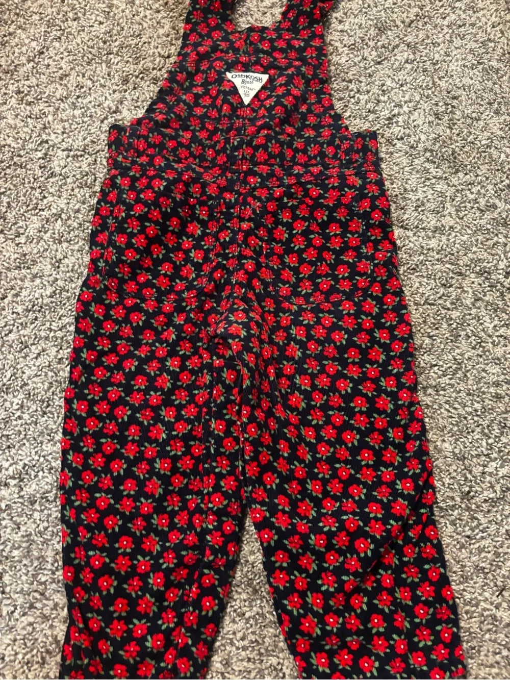 OshKosh B'Gosh Floral Corduroy Baby Overalls